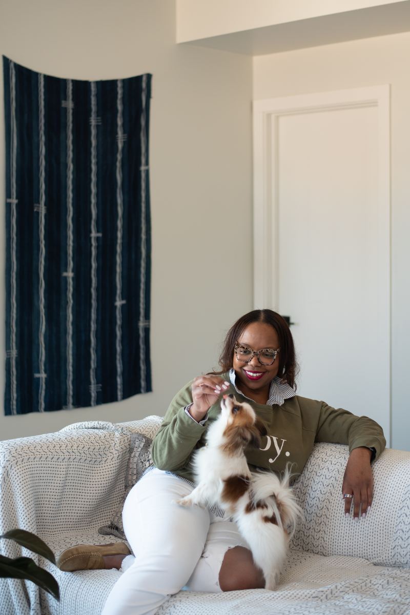 Joy, pet sitting business owner